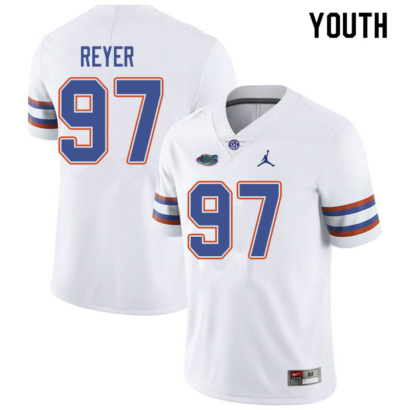 Jordan Brand Youth #97 Theodore Reyer Florida Gators College Football Jerseys Sale-White